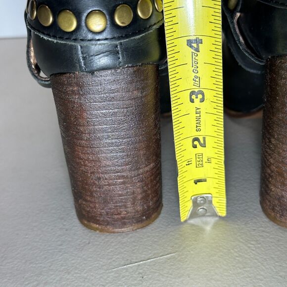 Jeffrey Campbell X Solestruck Studded Harness Block Heel Boots Black Women's 6M - Picture 5 of 13